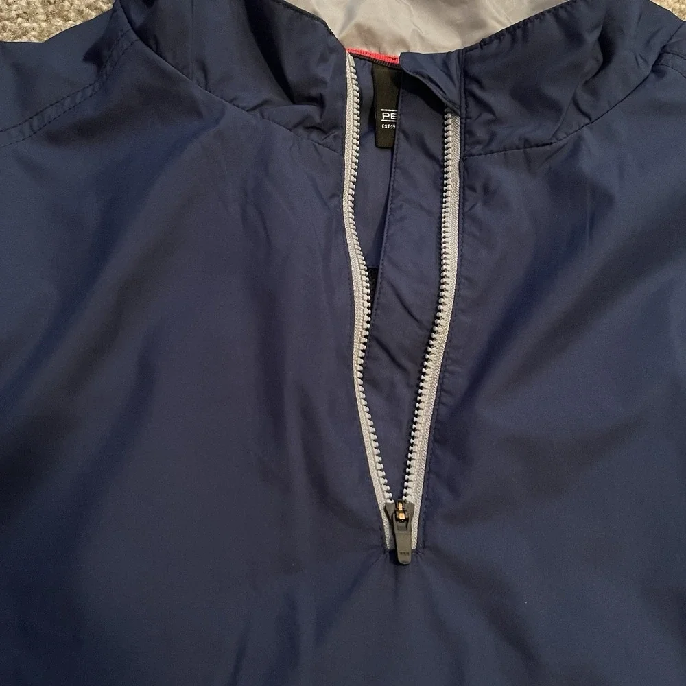 Mizuno Performance 1/4 Zip Pullover Windbreaker Men's XXL Blue Gray Baseball